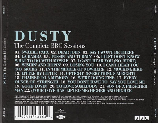 Dusty Springfield : The Complete BBC Sessions (CD, Album, Comp)