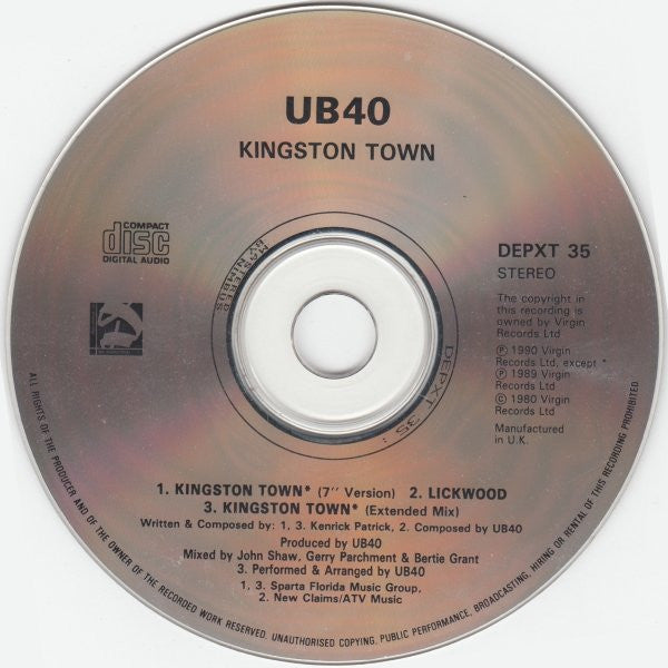UB40 : Kingston Town (CD, Single)
