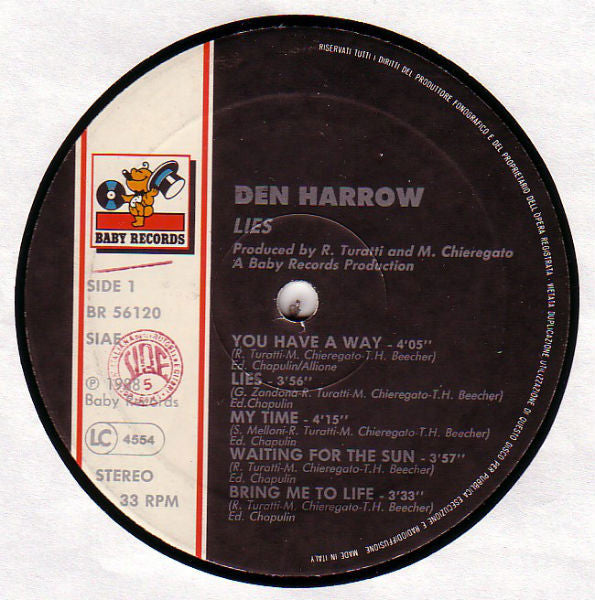Den Harrow : Lies (LP, Album)