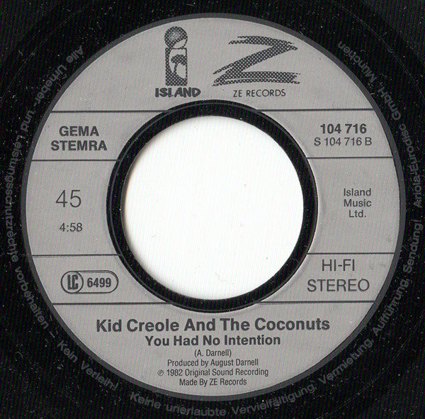 Kid Creole And The Coconuts : Annie, I'm Not Your Daddy (7", Single, Inj)