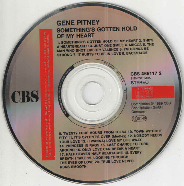 Gene Pitney : Something's Gotten Hold Of My Heart (His Original Hits) (CD, Comp)