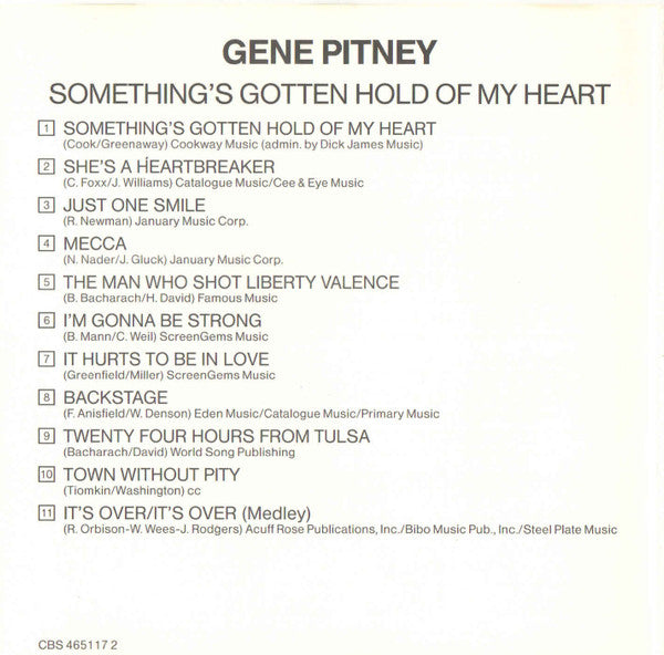 Gene Pitney : Something's Gotten Hold Of My Heart (His Original Hits) (CD, Comp)