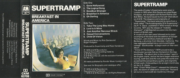 Supertramp : Breakfast In America (Cass, Album)