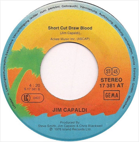 Jim Capaldi : If You Think You Know How To Love Me (7", Single)