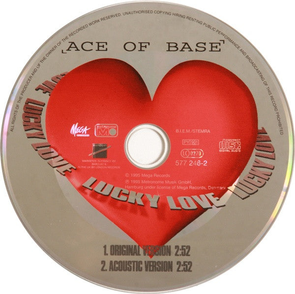 Ace Of Base : Lucky Love (CD, Single, Car)