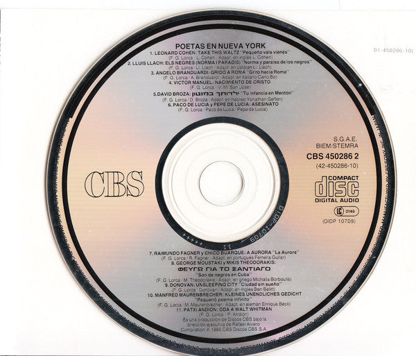 Various : Poets In New York (CD, Comp)