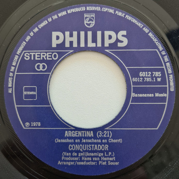 Conquistador : Argentina (7", Single)