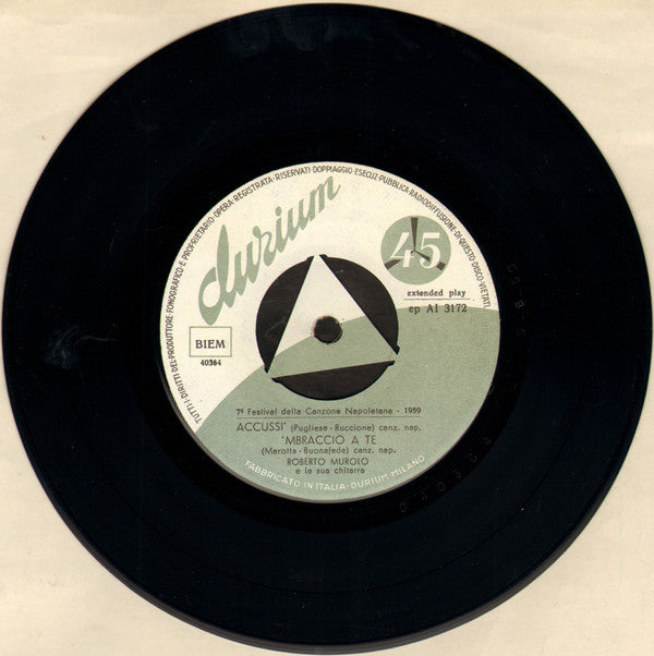 Roberto Murolo : 7° Festival Della Canzone Napoletana - 1959 (7", EP)