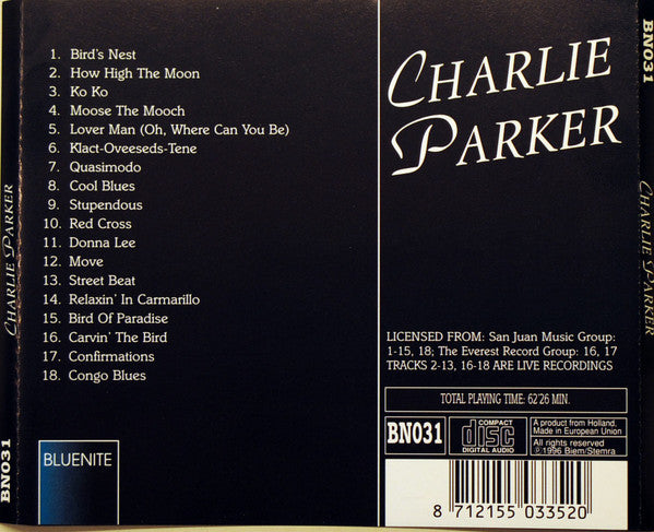 Charlie Parker : Charlie Parker (CD, Comp)