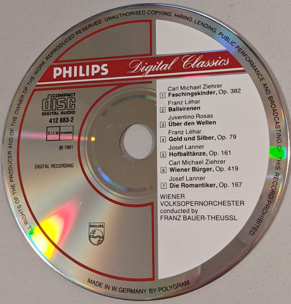 Franz Bauer-Theussl, Wiener Volksopernorchester : Famous Waltzes / Gold Und Silber (CD)