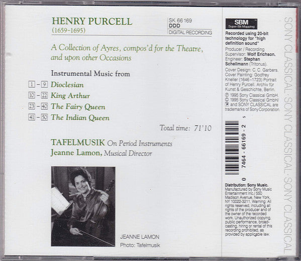 Henry Purcell - Tafelmusik Baroque Orchestra, Jeanne Lamon : Ayres For The Theatre (Dioclesian / King Arthur / The Fairy Queen / The Indian Queen) (CD)
