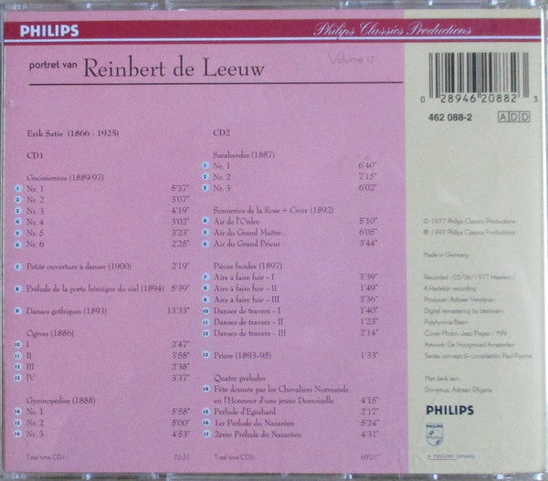 Reinbert de Leeuw : Portret Van Reinbert De Leeuw (2xCD, Comp, RE, RM)