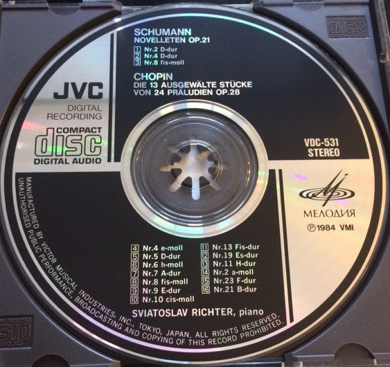 Sviatoslav Richter, Robert Schumann & Frédéric Chopin : Schumann & Chopin (CD, RE)