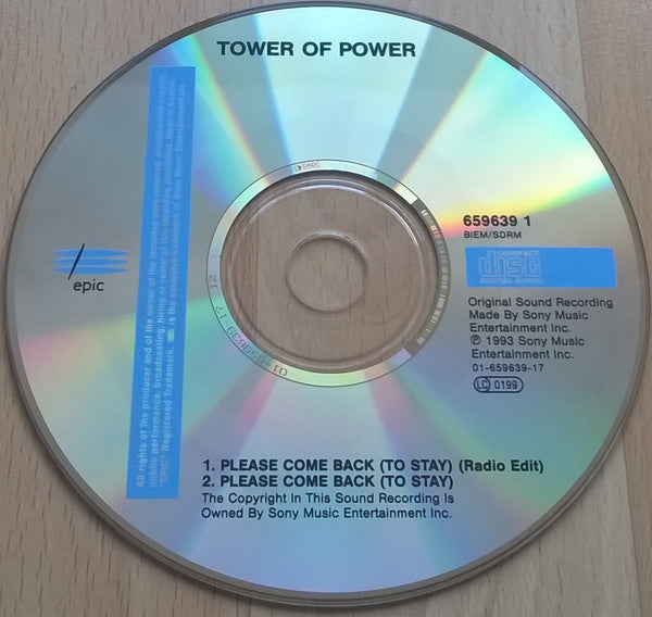Tower Of Power : Please Come Back (To Stay) (CD, Single)