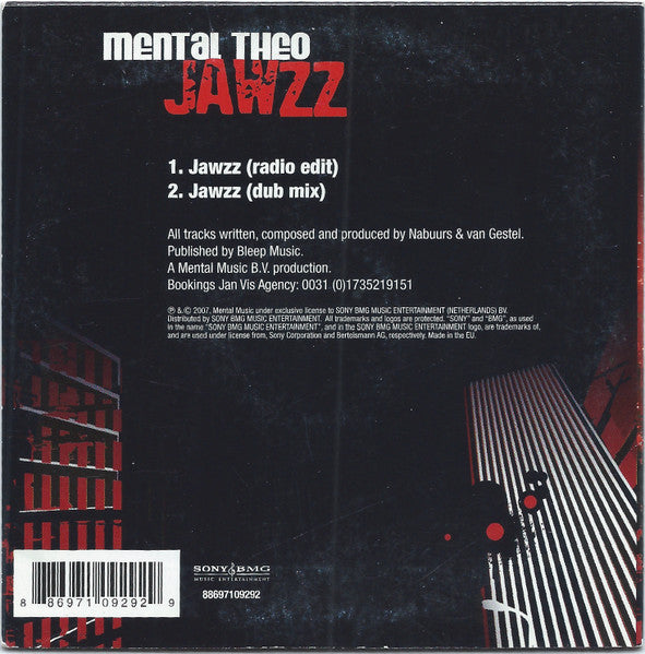 Mental Theo : Jawzz (CD, Single)