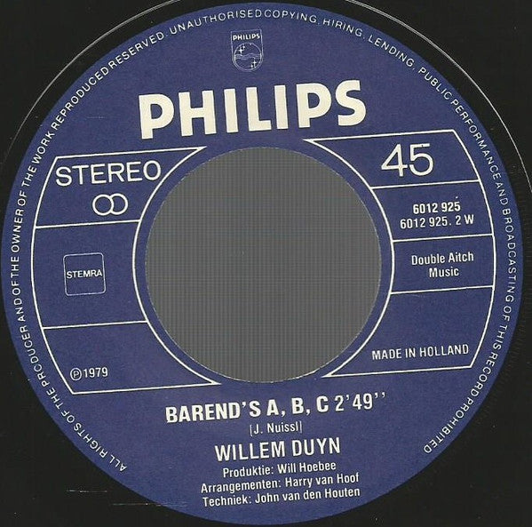 Willem Duyn : Willem (7", Single)