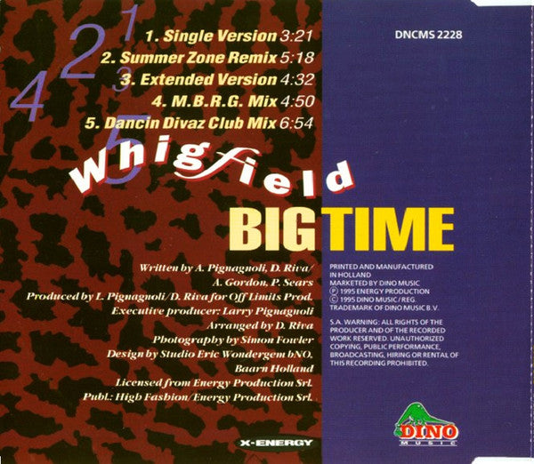 Whigfield : Big Time (CD, Maxi)