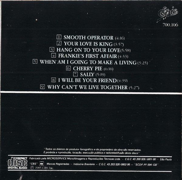 Sade : Diamond Life (CD, Album, RE)