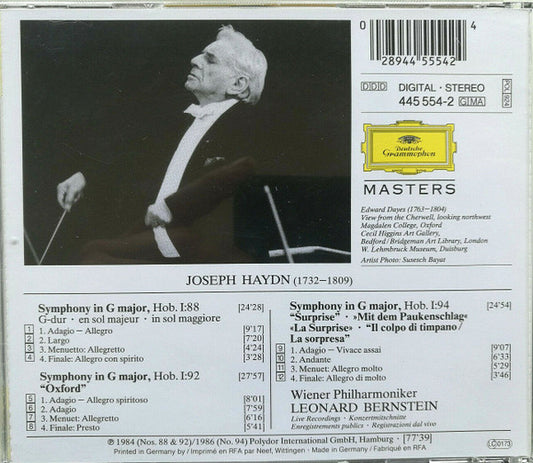 Joseph Haydn, Wiener Philharmoniker, Leonard Bernstein : Symphonies Nos. 88 / 92 "Oxford" / 94 "Surprise · Mit Dem Paukenschlag" (CD, Comp)