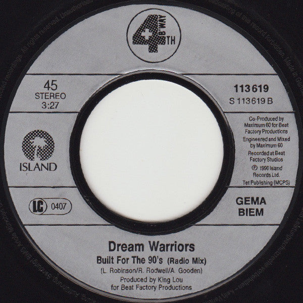 Dream Warriors : Wash Your Face In My Sink !! (7", Single)