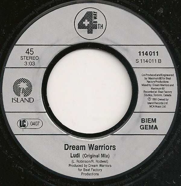 Dream Warriors : Ludi (7", Single)