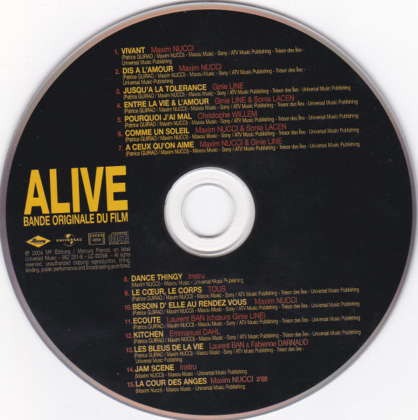 Various : Alive (Bande Originale Du Film) (CD, Album)