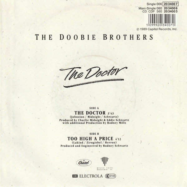 The Doobie Brothers : The Doctor (7", Single)