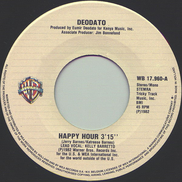 Eumir Deodato : Happy Hour (7", Single)
