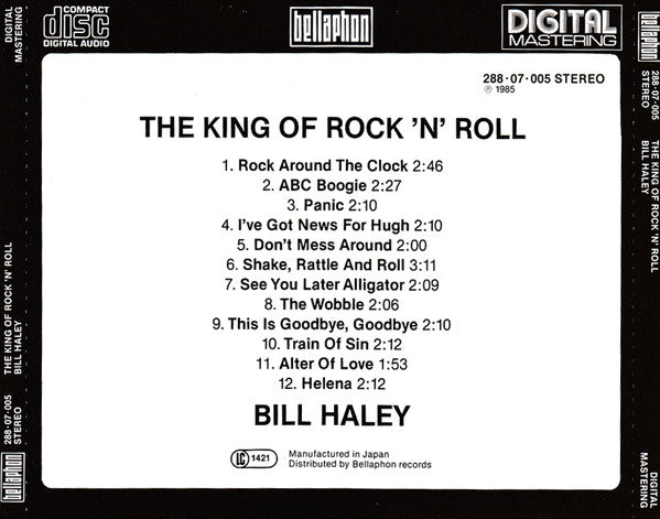 Bill Haley : The King Of Rock 'N' Roll (CD, Comp)