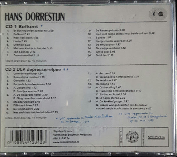 Hans Dorrestijn : Bofkont / DLP, Depressie-Elpee (CD, Album, RE + CD, Album, RE + Comp)