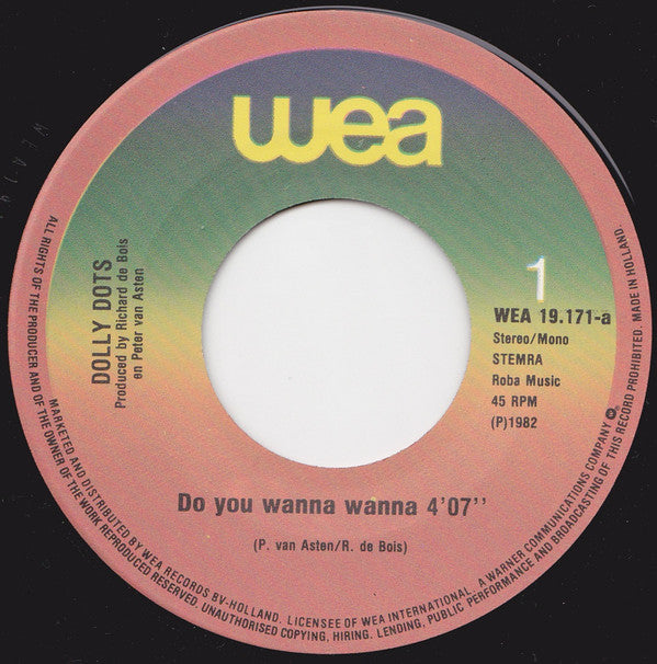 Dolly Dots : Do You Wanna Wanna (7", Single, Col)