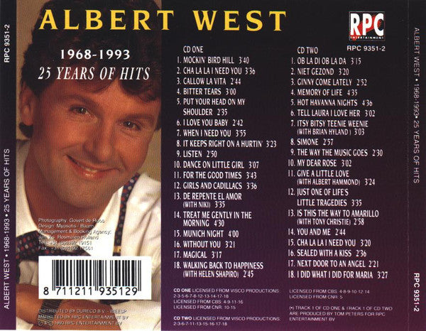 Albert West : 1968-1993 - 25 Years Of Hits (2xCD, Comp)