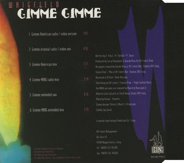 Whigfield : Gimme Gimme (CD, Maxi)