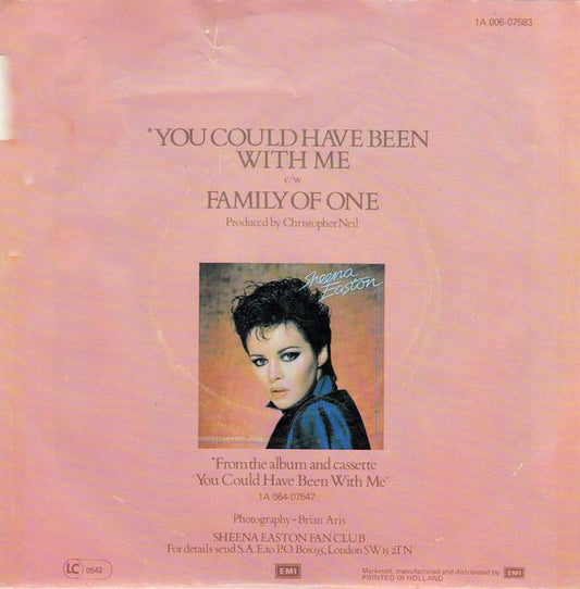 Sheena Easton : You Could Have Been With Me (7", Single)