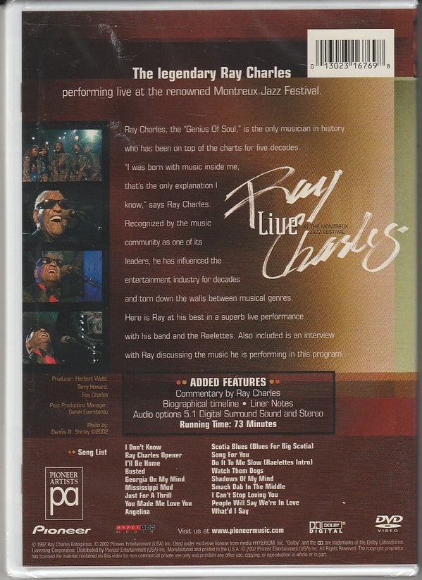 Ray Charles : Live At The Montreux Jazz Festival (DVD-V, NTSC)