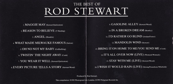 Rod Stewart : The Best Of Rod Stewart (CD, Comp)