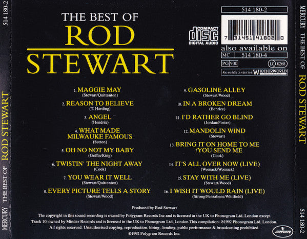 Rod Stewart : The Best Of Rod Stewart (CD, Comp)