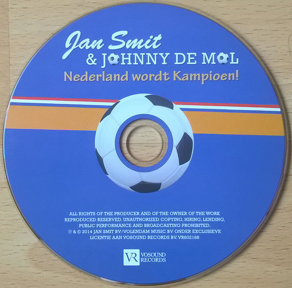 Jan Smit & Johnny de Mol : Nederland Wordt Kampioen! (CD, Single)