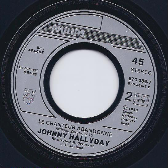 Johnny Hallyday : Que Je T'aime (7", Single)