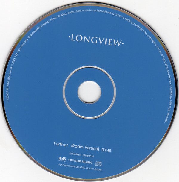 Longview : Further (CD, Single, Promo)