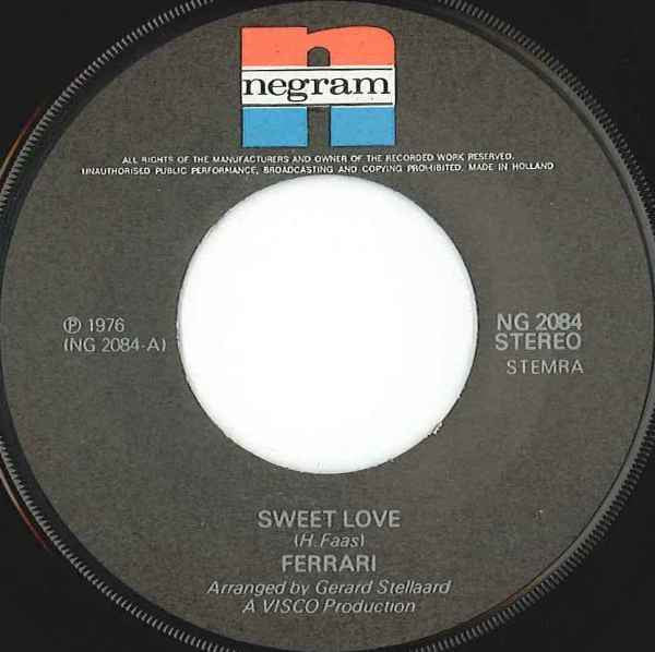 Ferrari (3) : Sweet Love  (7", Single, Red)