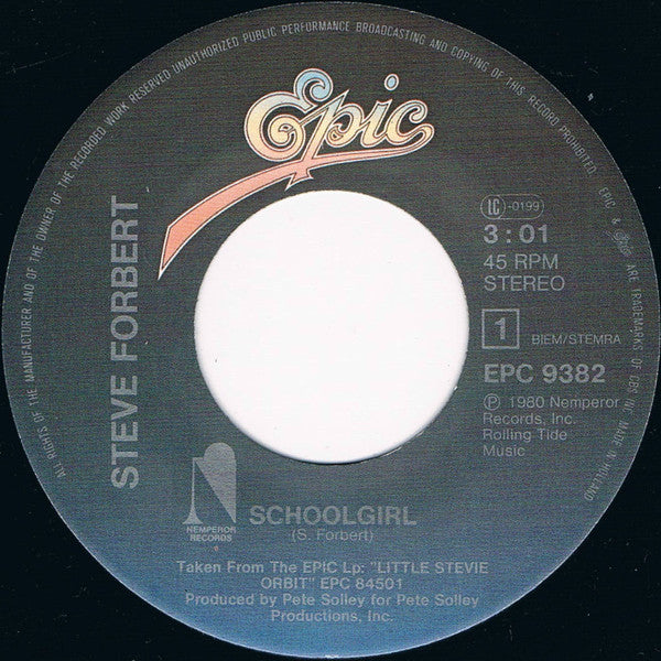 Steve Forbert : Schoolgirl (7", Single)
