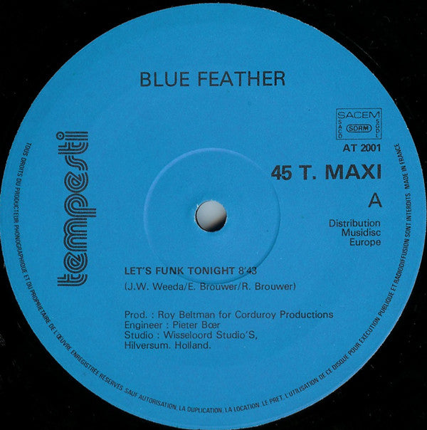 Blue Feather : Let's Funk Tonight (12", Maxi)