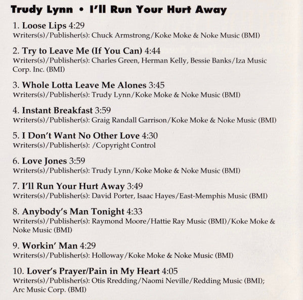 Trudy Lynn : I'll Run Your Hurt Away (CD, Album)