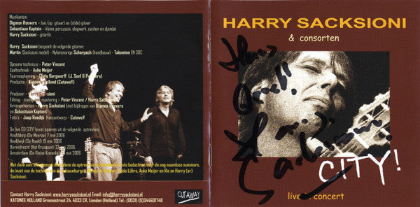 Harry Sacksioni : City! - Live In Concert (CD, Album)
