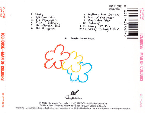 Icehouse : Man Of Colours (CD, Album)