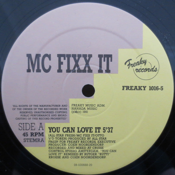 MC Fixx It : You Can Love It / Bring It Back (12", Maxi)