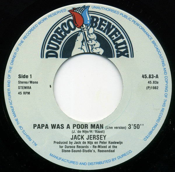 Jack Jersey : Papa Was A Poor Man (Live In Indonesia) (7")