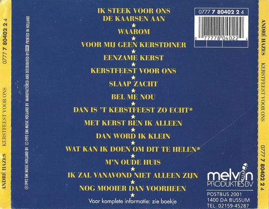 André Hazes : Kerstfeest Voor Ons (CD, Album)