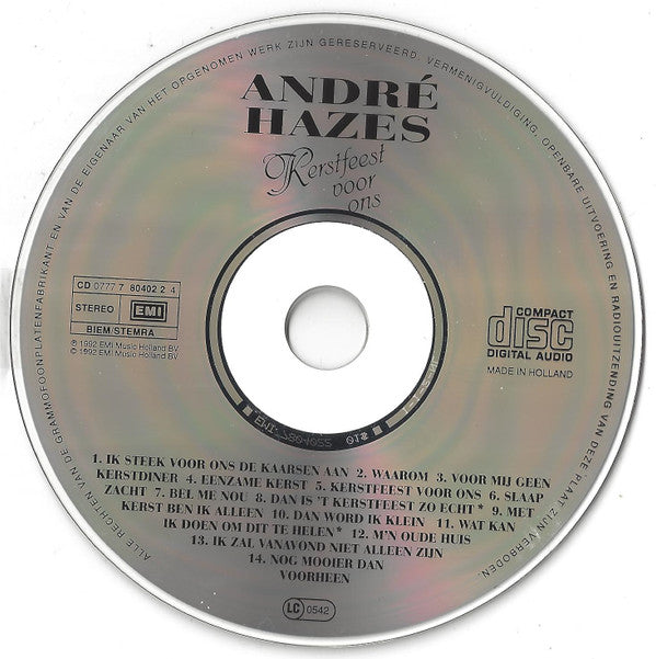 André Hazes : Kerstfeest Voor Ons (CD, Album)